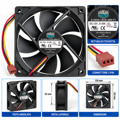 Ventola cooler master 120mm - cooler,